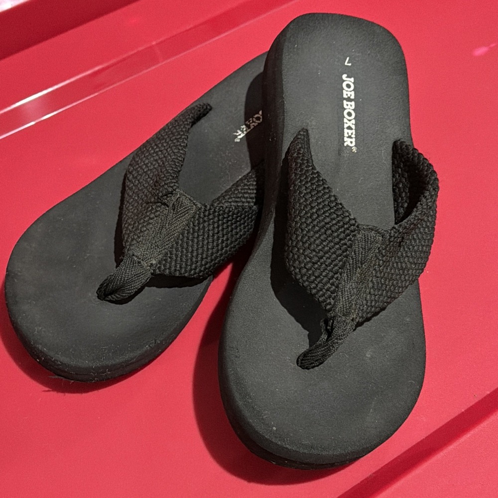Vintage Joe Boxer Wedge Flip Flops Women's Size 7 Y2K 2000s